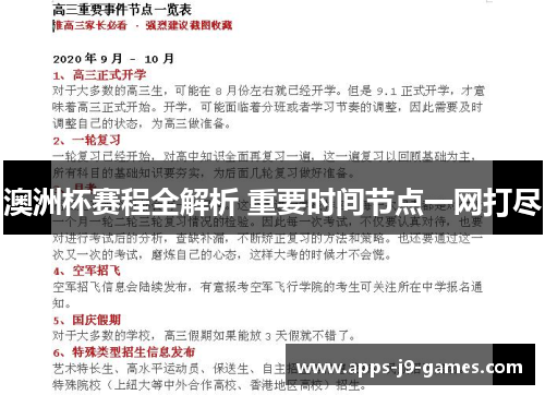 澳洲杯赛程全解析 重要时间节点一网打尽 澳洲杯赛程全解析 重要时间节点一网打尽